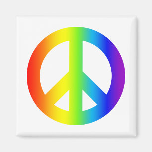 Imán Signo de paz/imán cuadrado