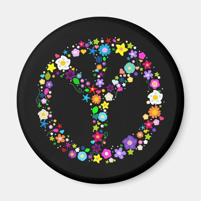 Imán Signo de paz invertida - como su inventor quería (Frente)