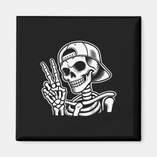 Imán Signo de paz manual retro Rótulo de mano de esquel