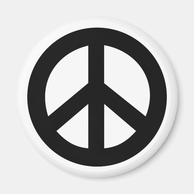 Imán Signo de paz negro (Frente)
