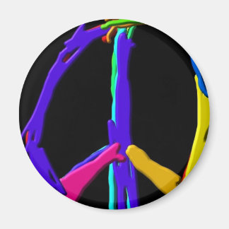 Imán Signo de paz psicodélico