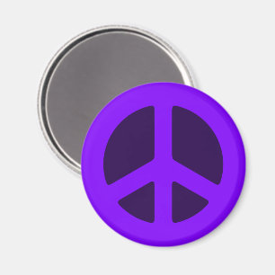 Imán Signo de paz púrpura
