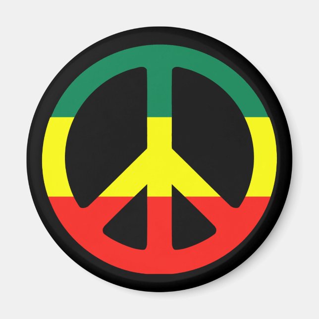 Imán signo de paz rasta (Frente)