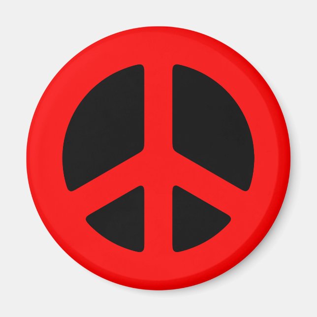 Imán Signo de paz roja (Frente)