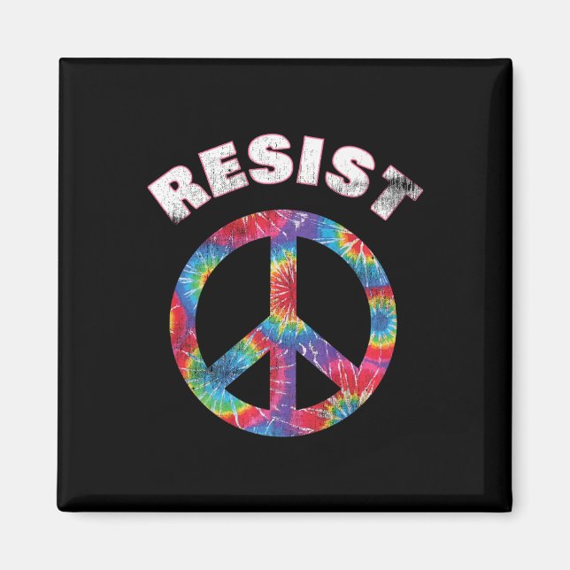Imán Signo de paz sutil protesta pacífica resiste (Frente)