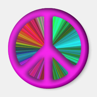 Imán Signo de paz trippy hippie