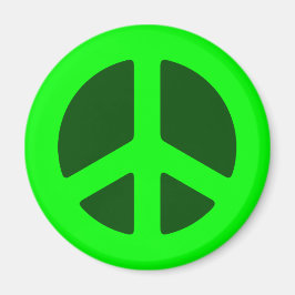 Imán Signo de paz verde