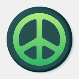 Imán Signo de paz verde