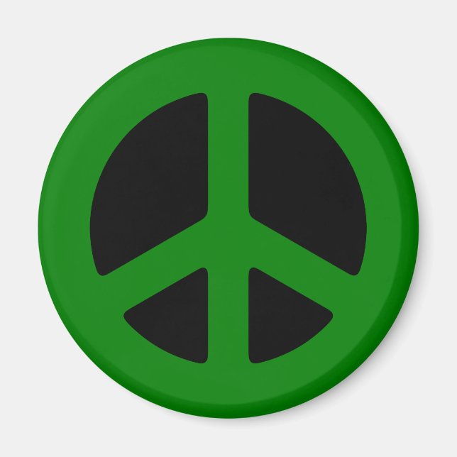 Imán Signo de paz verde (Frente)