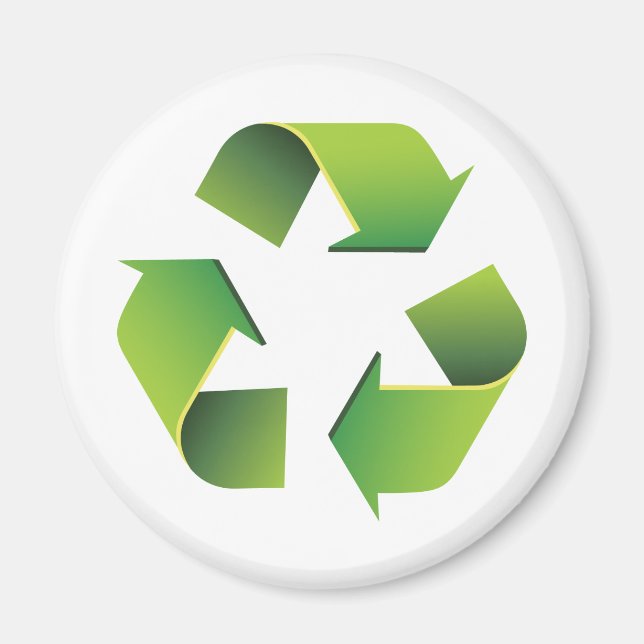 Imán Signo de reciclaje (Frente)