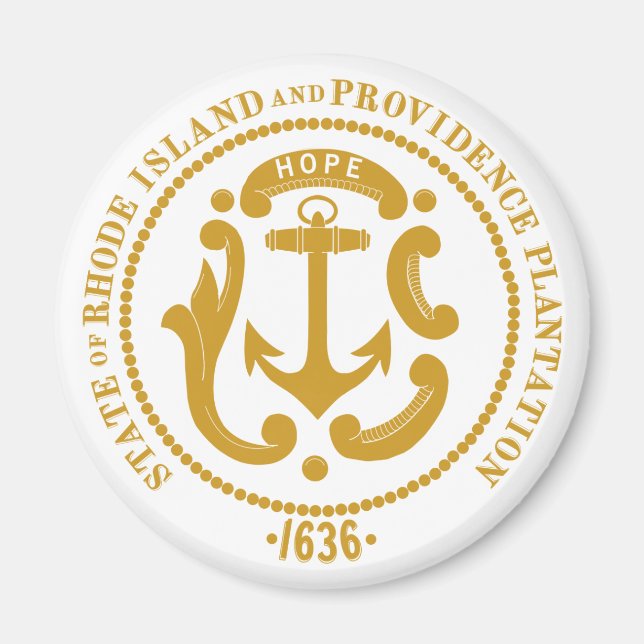 Imán Signo de Rhode Island (Frente)