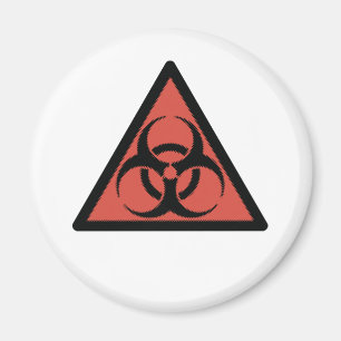 Imán Signo de riesgo biológico rojo