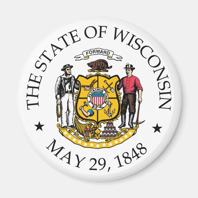 Imán Signo de Wisconsin (Frente)