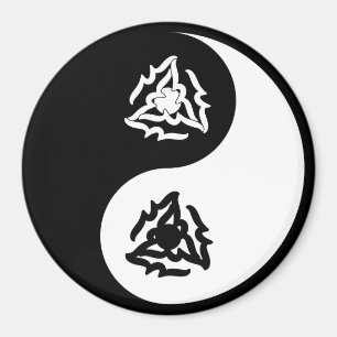Imán Signo de yin yáng en blanco y negro