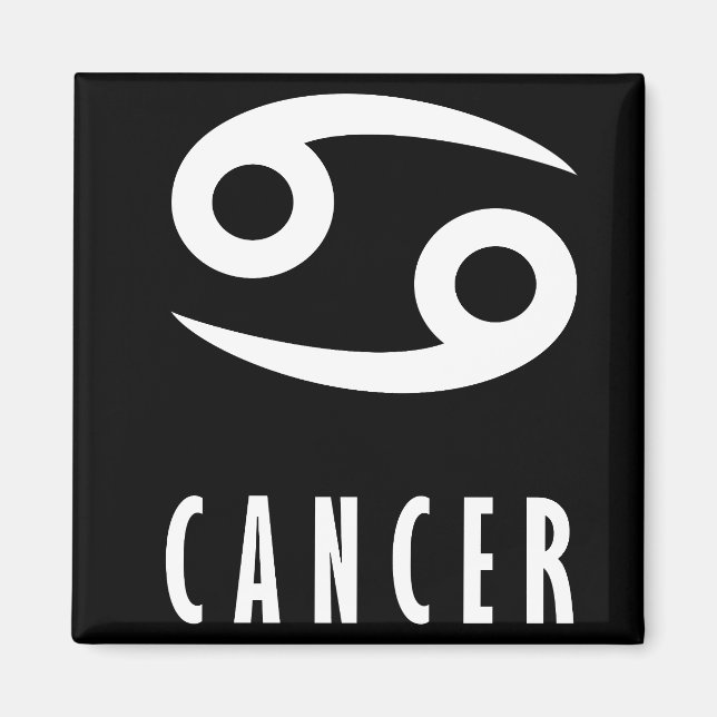 Imán Signo de zodiaco de cáncer (Frente)