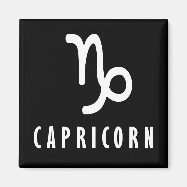 Imán Signo de zodiaco de Capricornio (Frente)