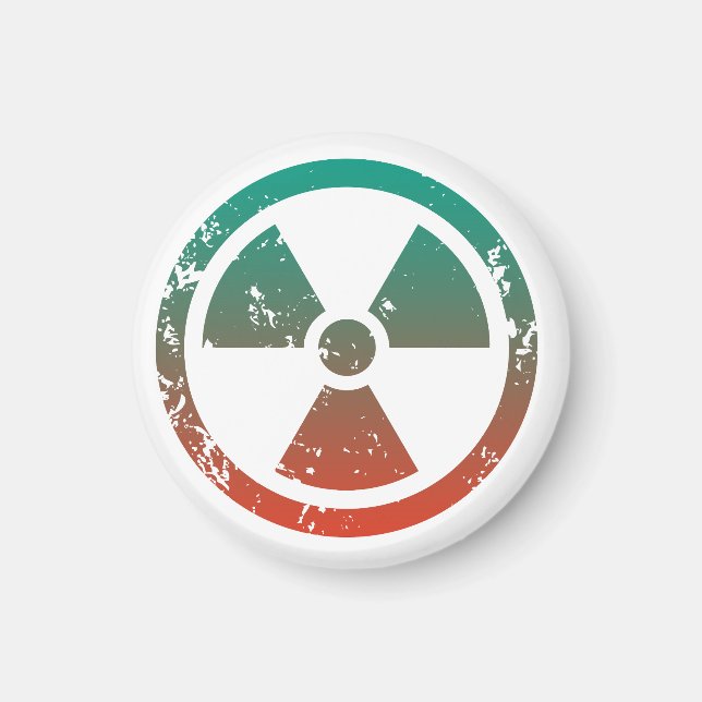 Imán Signo radioactivo nuclear (Frente)