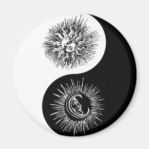 Imán Signo Yin and yang - Sun vs Moon