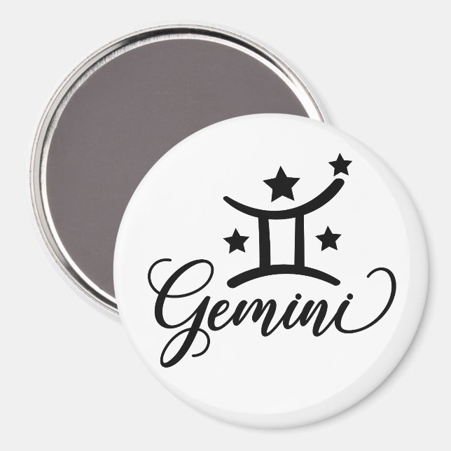 Imán Signo zodiacal Géminis (Anverso/Reverso)