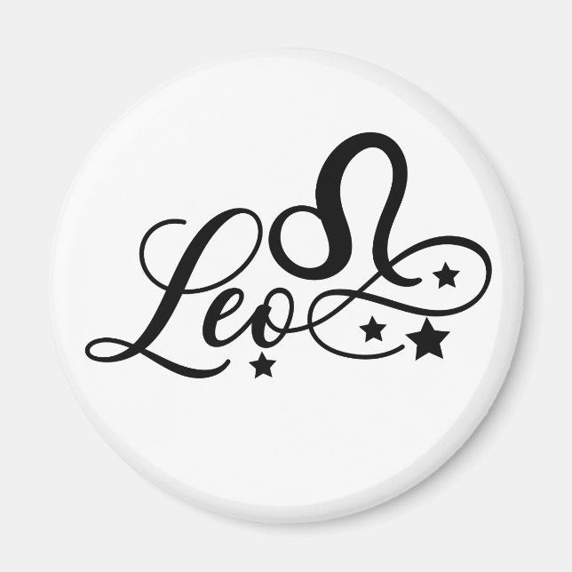 Imán Signo Zodiacal Leo (Frente)