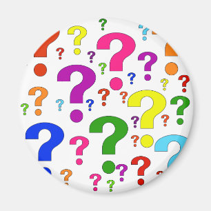 Imán Signos de interrogación del arco iris