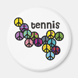 Imán Signos de la paz del tenis llenados