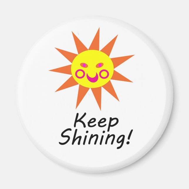 Imán Sigue brillando el sol sonriente frente a frente (Frente)