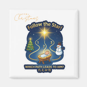 Imán Sigue el Juego de Laberinto de la Estrella Navidad
