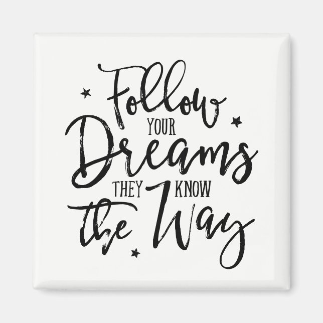 Imán Sigue Tus Sueños. Ellos Saben El Camino. (Frente)