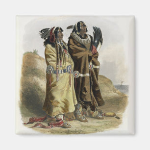 Imán Sih-Chida y Mahchsi-Karehde, indios de Mandan, pla