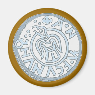 Imán Silbermünze vikingo silver coin vikings