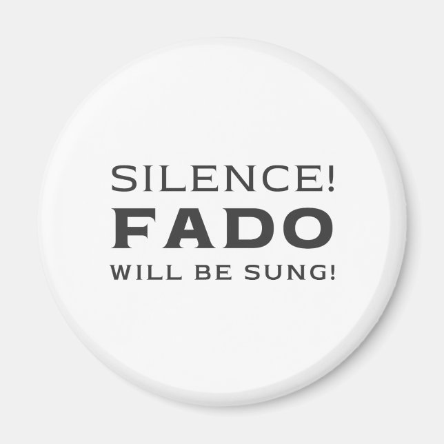 Imán ¡Silencio! ¡Se cantará el fado! (Frente)