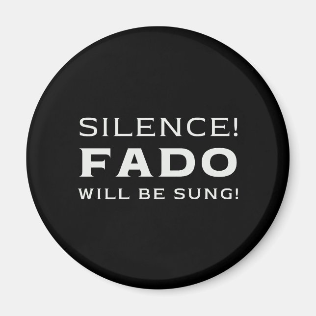 Imán ¡Silencio! ¡Se cantará el fado! (Frente)