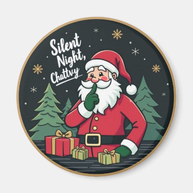 Imán Silent Night, Chatty Santa (Frente)