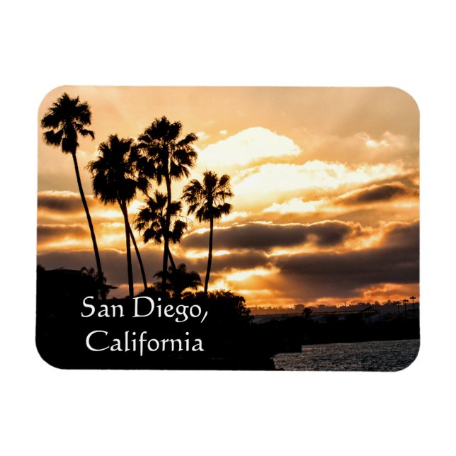 Imán Silhouette Al Sol En San Diego (Horizontal)