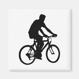 Imán Silhouette Bicyclist
