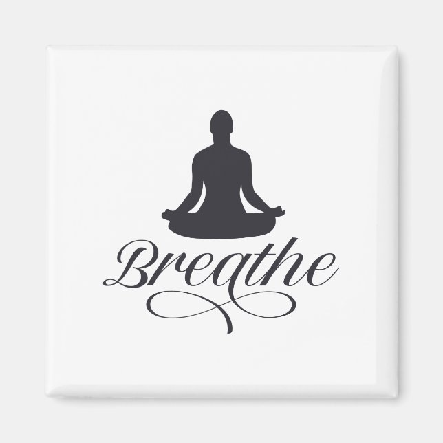 Imán Silhouette Breathe Yoga Pose (Frente)
