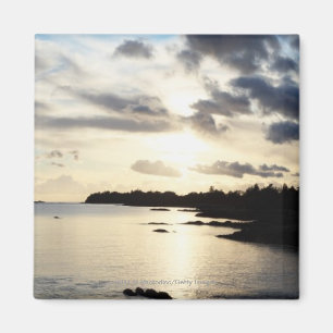 Imán Silhouette costera en el condado de Kerry, Irlanda