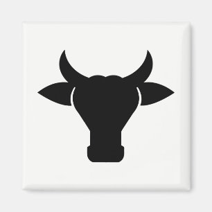 Imán Silhouette Cow Head