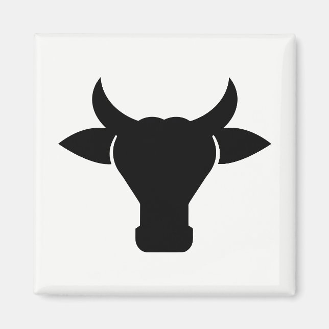 Imán Silhouette Cow Head (Frente)