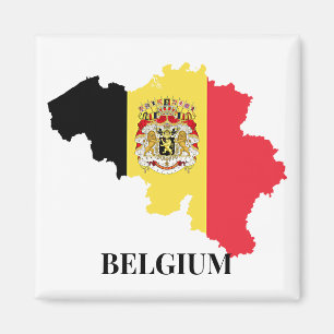 Imán Silhouette de Bélgica, bandera,