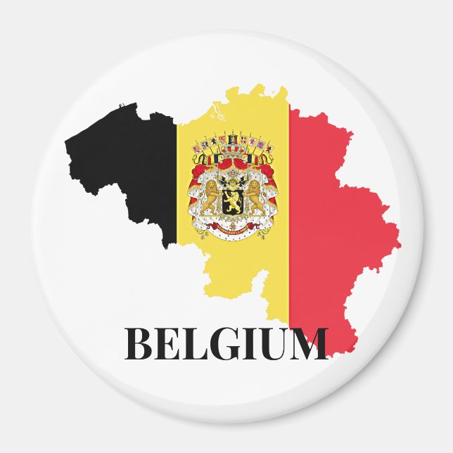 Imán Silhouette de Bélgica, bandera, (Frente)