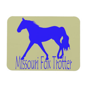 Imán Silhouette de Caballo Azul de Trotter Fox de Misur