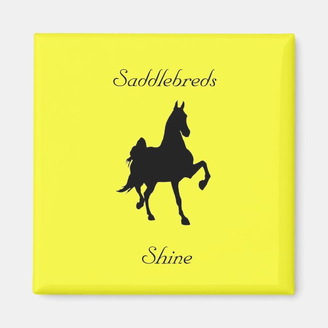 Imán Silhouette de Caballo Saddlebred (Frente)