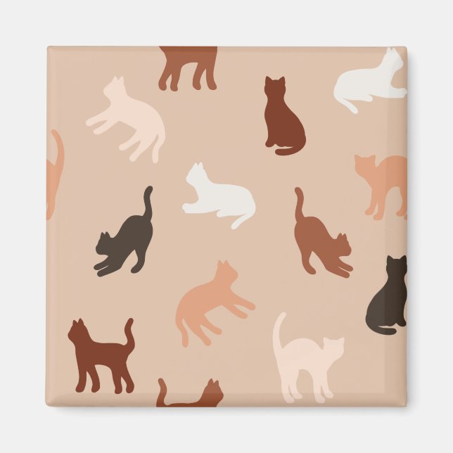 Imán Silhouette de gato (Frente)