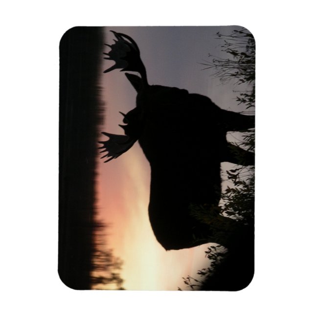 Imán Silhouette de Moose (Vertical)