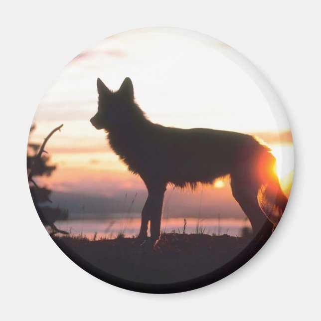 Imán Silhouette de Winter Animal (Frente)