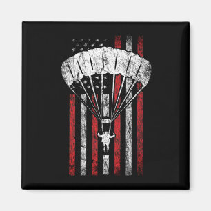 Imán Silhouette Skydiver - Bandera Americana Skydiving