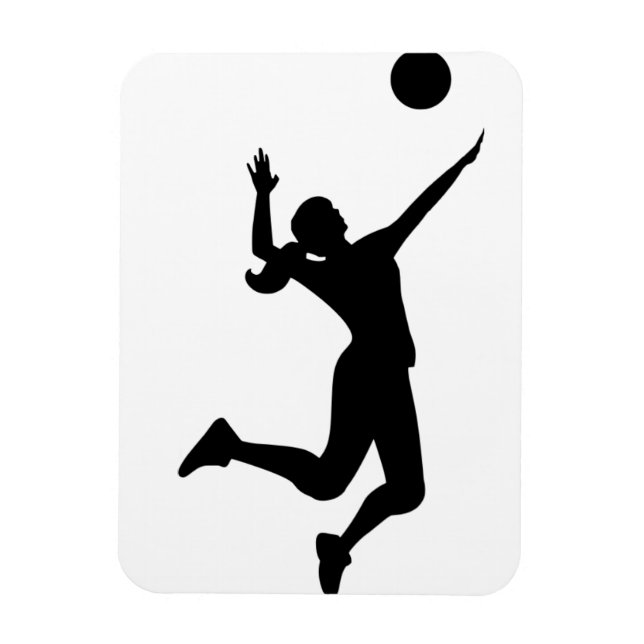 Imán silhouette women's volleyball (Vertical)