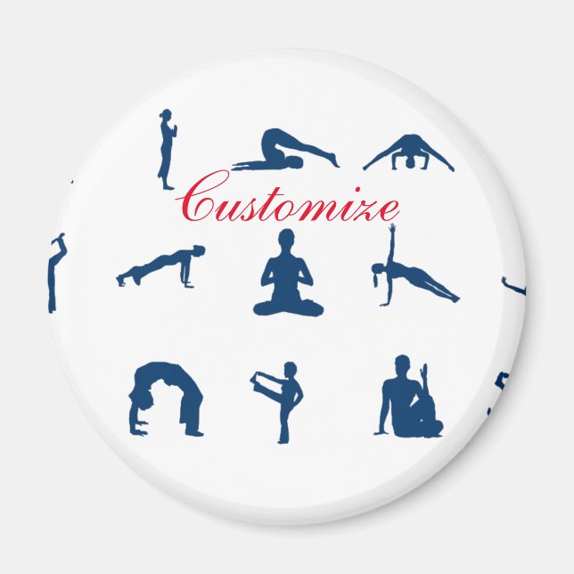 Imán Silhouette Yoga Poses Thunder_Cove Passport (Frente)